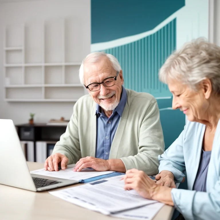 高齢者とスタッフの相談風景